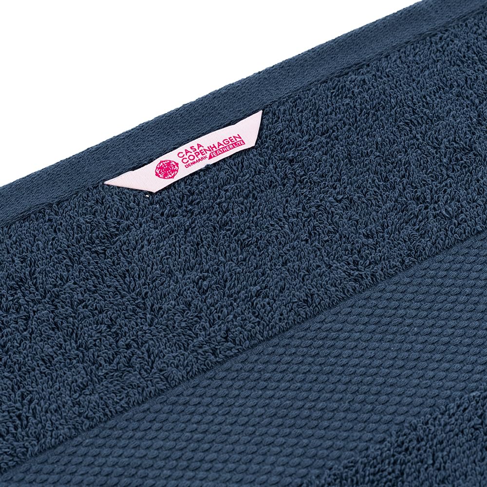 Casa Copenhagen Egyptian Cotton Exotic Hand Towel 400 Gsm (Navy)- 2 Pcs