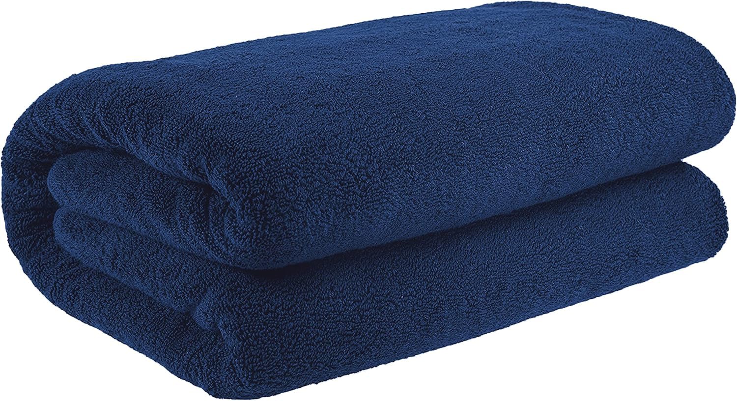 Tiqh 100% Organic Cotton Bath Towel 500 Gsm | Highly Absorbent & Quick Dry Extra Large Bath, Beach Towel Jumbo Bath Sheet Oversized Bath Towel (Navy)