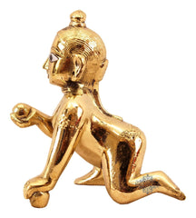 Handmade Lord Laddu Gopal Ji God Idol, Gold, Pure Brass Idol, All Occasion, Home Décor, Ideal For Puja, Occasions & Festivals Of India, Best Gift Idol