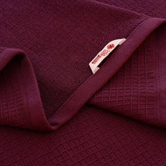 Casa Copenhagen Egyptian Cotton Waffle Large Size Bath Towel 500 Gsm (Burgundy)