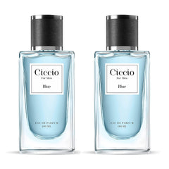 Ciccio Blue Eau De Parfum For Men 100ml 3.4 Fl.oz. Each Pack Of 2 | Luxury Fragrance | Long Lasting