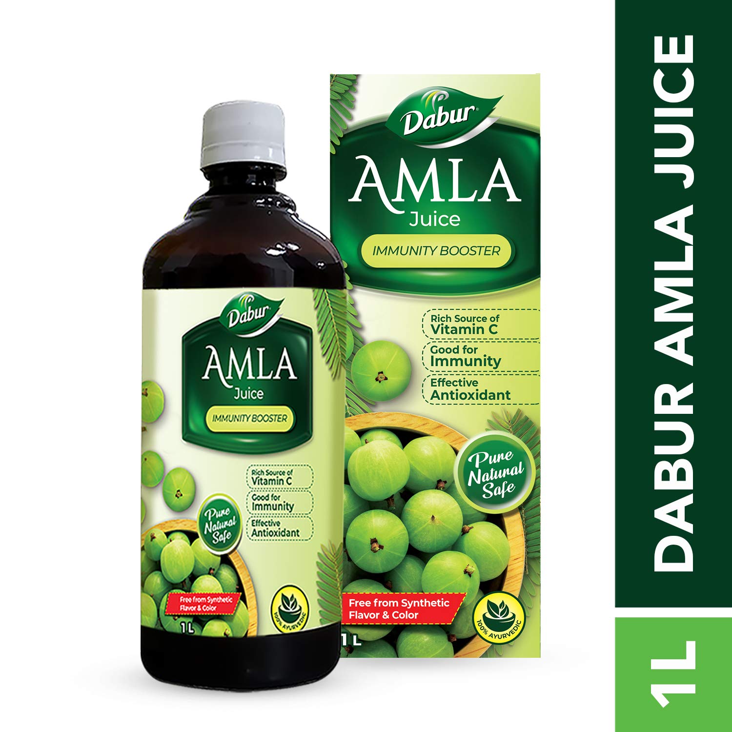 Dabur Amla Juice Rich Source Of Vitamin C Effective Antioxidants For Immunity Boosting Pure, Natural & 100% Ayurvedic Juice | 1 Litre 2.2lbs