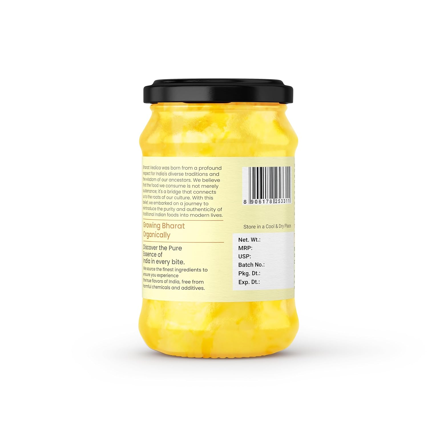 Pure A2 Gir Cow Ghee By Bharat Vedica | Handmade With The Ancient Bilona Method Pure Desi Cow Ghee For Supports Heart Health | (1 Litr) 33.8 Ounce | Jar Pack