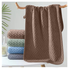 Housse Microfiber Nova Coral Fleece Hand Towel 800 Gsm | Ultra Soft Super Absorbent Towels For Gym, Yoga & Beach (Brown) - Pack Of 4