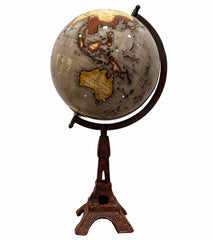 Wanderlust Slogan Globe With Eiffel Tower Base For Home Decor, Gift, Decorative Office Table, For Kids & Students Learning, Pack Of 1