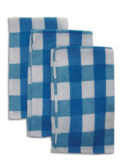 Athom Trendz Living Cotton Bath Towel 600 Gsm | Lightweight, Soft & Absorbent, Quick-Drying, Skin-Friendly, Luxury Quality, Durable Towel - Pack Of 3 (Blue & White)