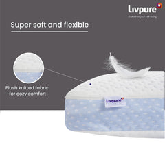 Premium Memory Foam Pillow For Sleeping, Breeze Queen Pillow With Perforated, White | Bed Pillow, Neck Support, Comfortable, Breathable, Soft Pillow, Washable Cover - Pack Of 1