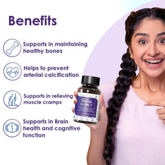 Viteva Organic Vitamin K2 , 100% Vegetarian Plant Based Vitamin K2 Mk - 7 With Mct Powder, For Optimal Calcium Absorption Benefits In Bone Health - 55mcg | 120 Veg Capsules , 200gm 0.4lbs