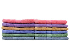 Caslino Small Cotton Face Towels 2000 Gsm | Soft & Absorbent Towel For Women & Men - Multicolor (Set Of 24)