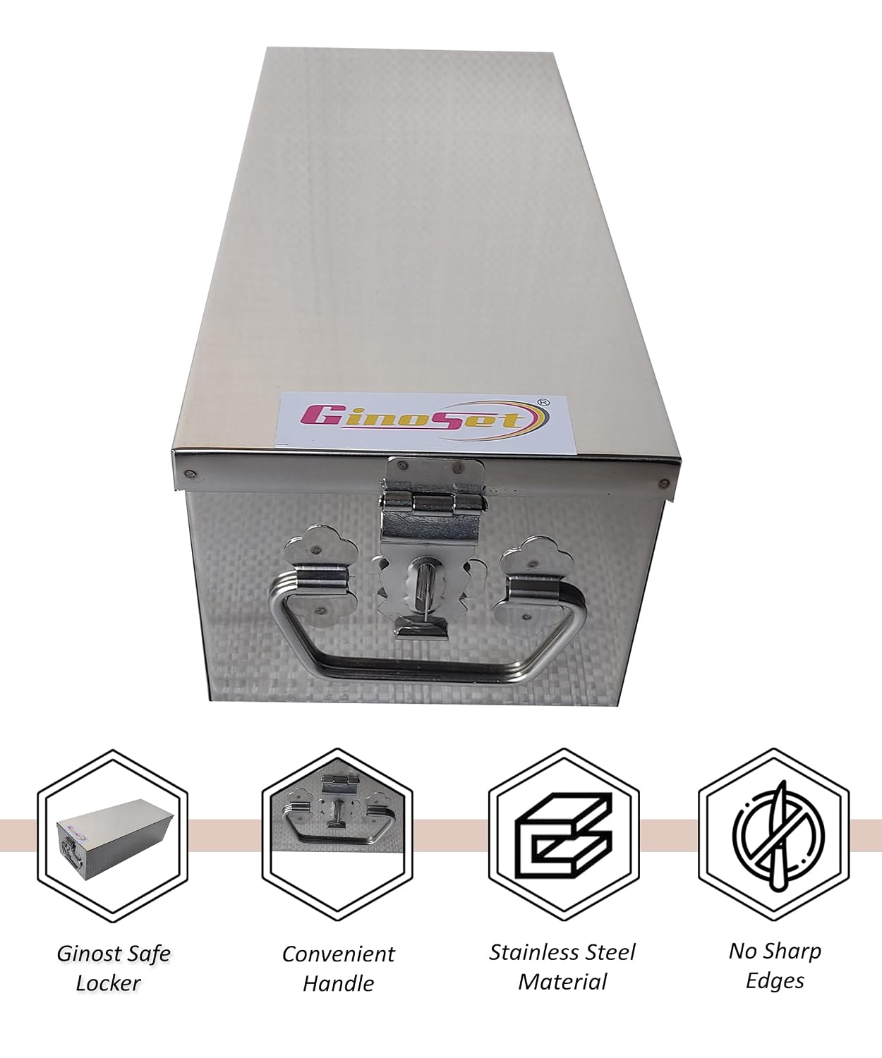 Stainless Steel Locker Boxes Jewellery Boxes Cash Peti Set Of 2 Size - 8 Inch, 10 Inch, Special Feature - Waterproof