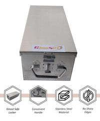 Stainless Steel Locker Boxes Jewellery Boxes Cash Peti Set Of 2 Size - 8 Inch, 10 Inch, Special Feature - Waterproof