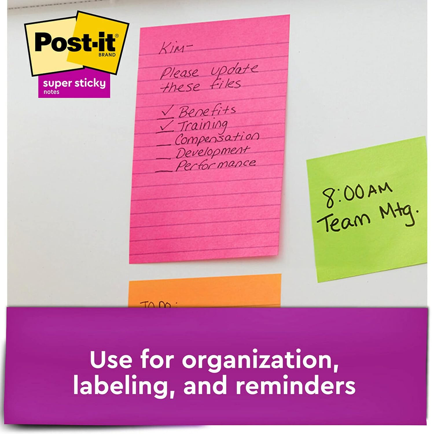 Super Sticky Notes, 4" X 6", Miami Collection, 4 Pads Per Pack, 45 Sheets Per Pad, Lined