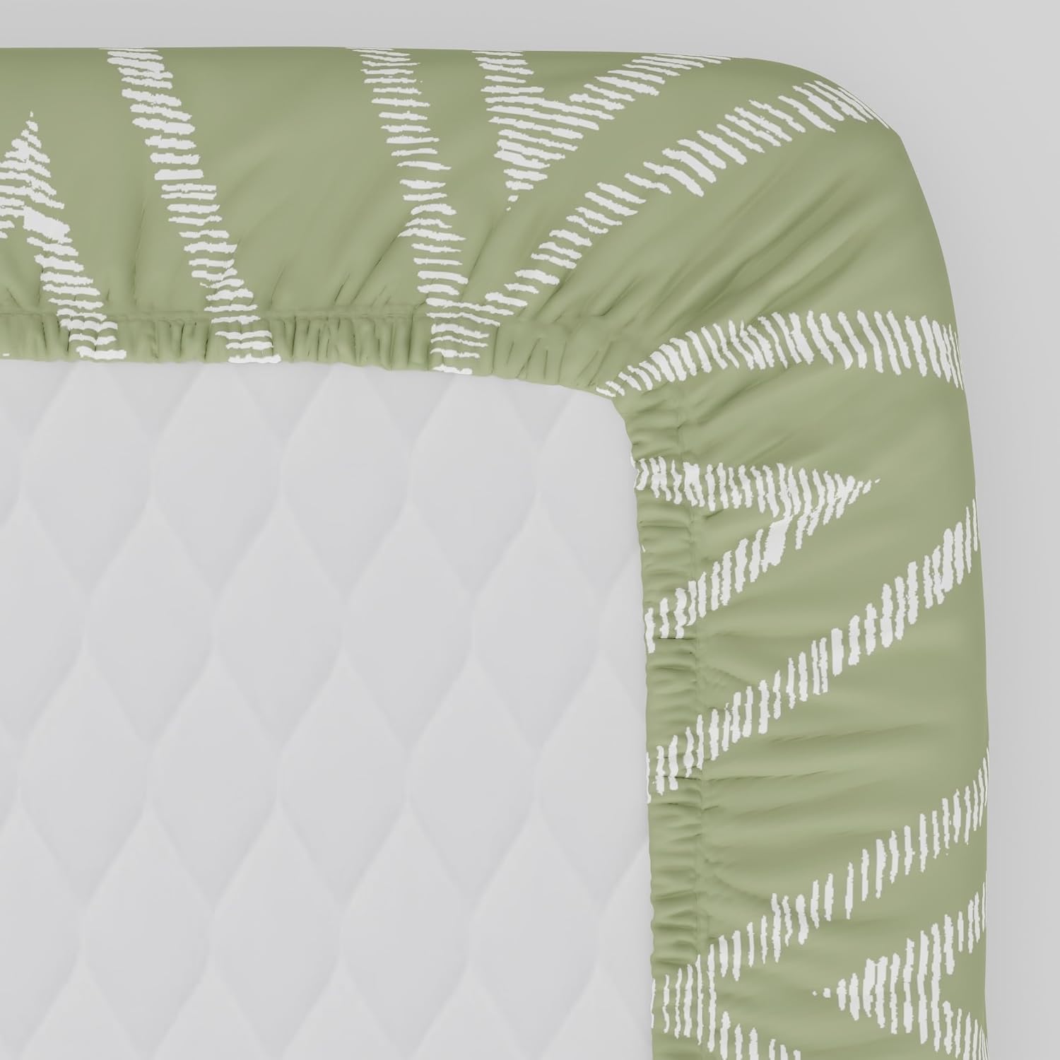 Cotton 144 TC Fitted Bedsheets Queen Size With 2 Pillow Covers - 60 X 78 Inches, Sage Green | Comfortable For Daily Use
