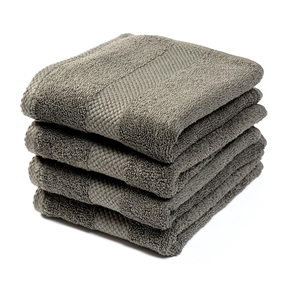 Premium 100% Combed Cotton Hand Towels 800 Gsm | Ultra Soft, Quick Dry & Highly Absorbent, For Home, Gym & Travel Hand Towel (Grey) - Pack Of 4