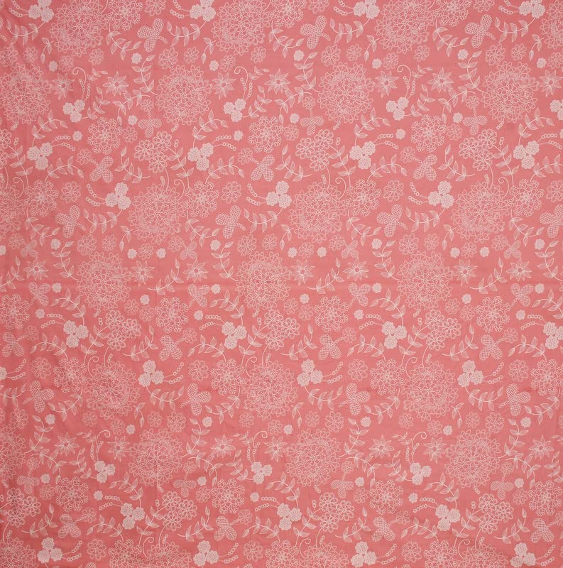 Designer Double Bedsheet King Size With 2 Matching Pillow Covers - 90 Inch X 100 Inch, Pink | Breathable & Wrinkle Free Smooth Bedding Set