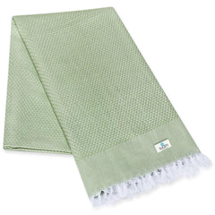 Suam Mellow Turkish Cotton Towel 300 Gsm | Best Absorbent Towel Pre-Shrunk, Lightweight, Quick Dry Bath Towel (Fern Green)