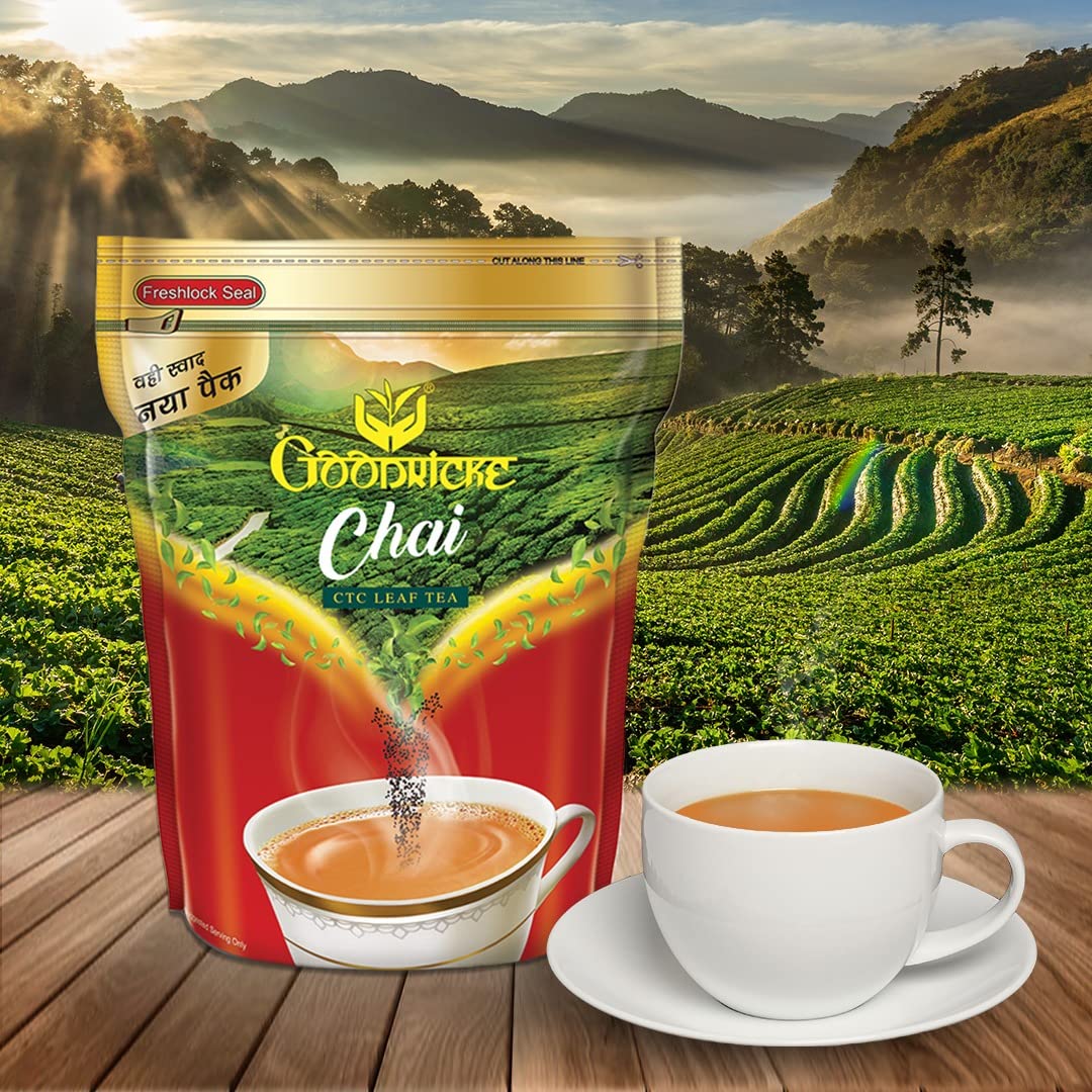 Goodricke Assam CTC Leaf Tea - 1 Kg, 35.2 Ounce | 100% Pure & Natural Loose Leaves Tea - Premium Whole Leaf CTC Tea | Kadak Chai Patti - Richer Taste & Sweet Lasting Aftertaste, Low Caffeine