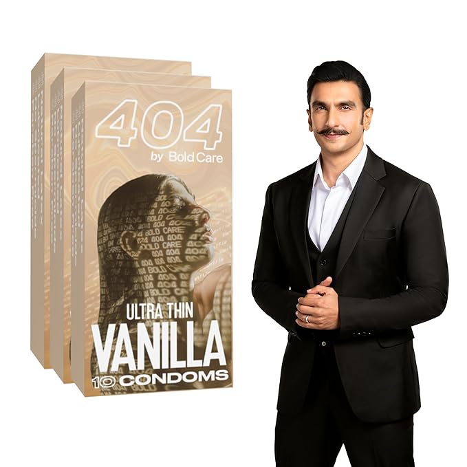 Bold Care 404 Super Ultra Thin Vanilla Flavored Condoms For Men - 10 Count (Pack Of 3)