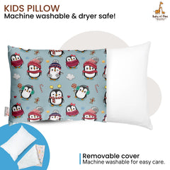 Premium Baby Pillow For Kids, Super Soft Cotton Kids Cushion - 12 X 18 Inches | For 5 Years Old Kids, Adorable Animal & Cartoon Prints | Bed Pillow, Washable, Easy To Care - Pillow 10