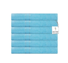 Ksc Shop Premium Luxury Cotton Face Towel 900 Gsm | Ultra Soft Highly Absorbent Face Towel (Blue) - Pack Of 6