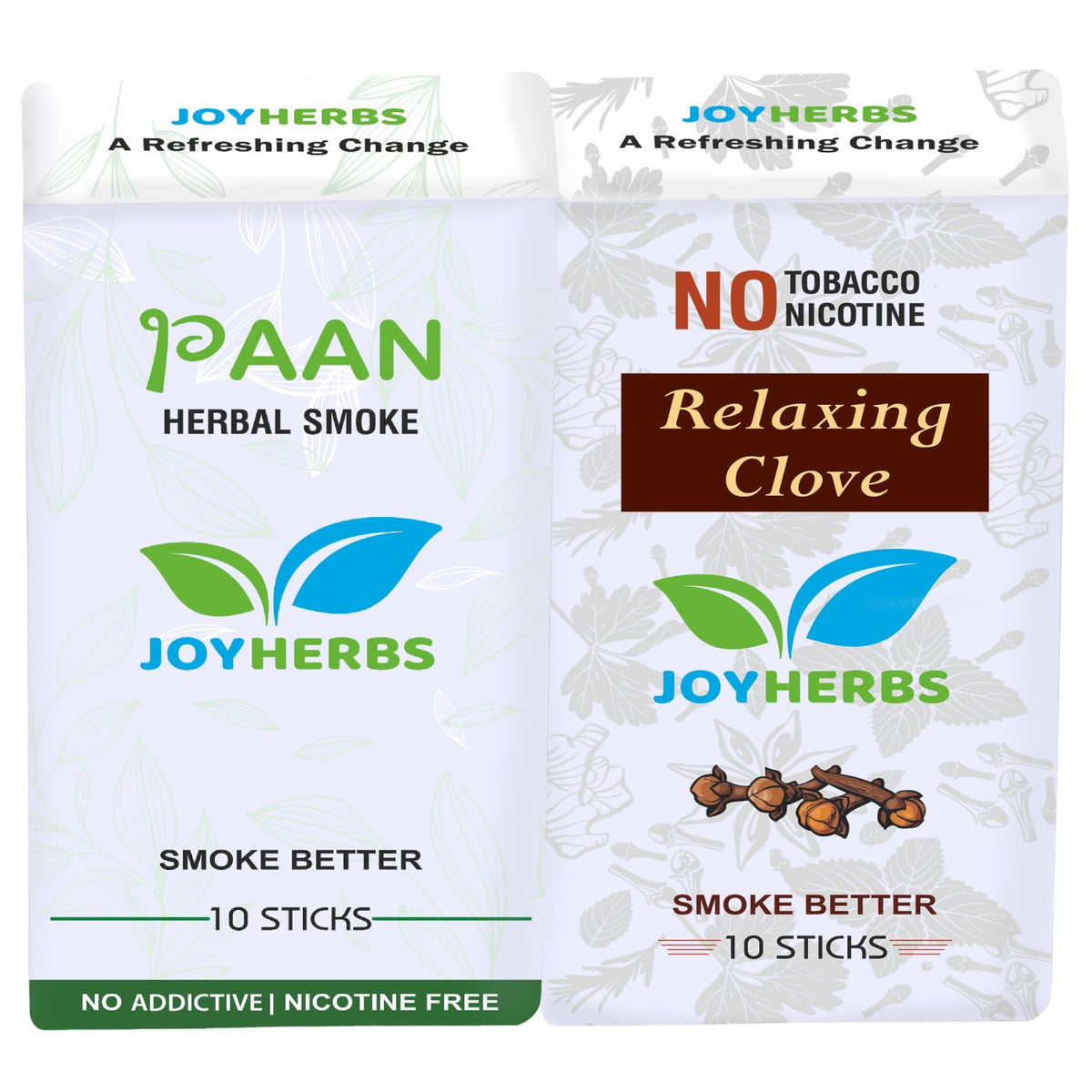 Ayurvedic Herbs Tobacco Alternatives | Non Addictive, Paan Flavour & Clove Flavour Smoke 20 Sticks - Tobacco And Nicotine Free