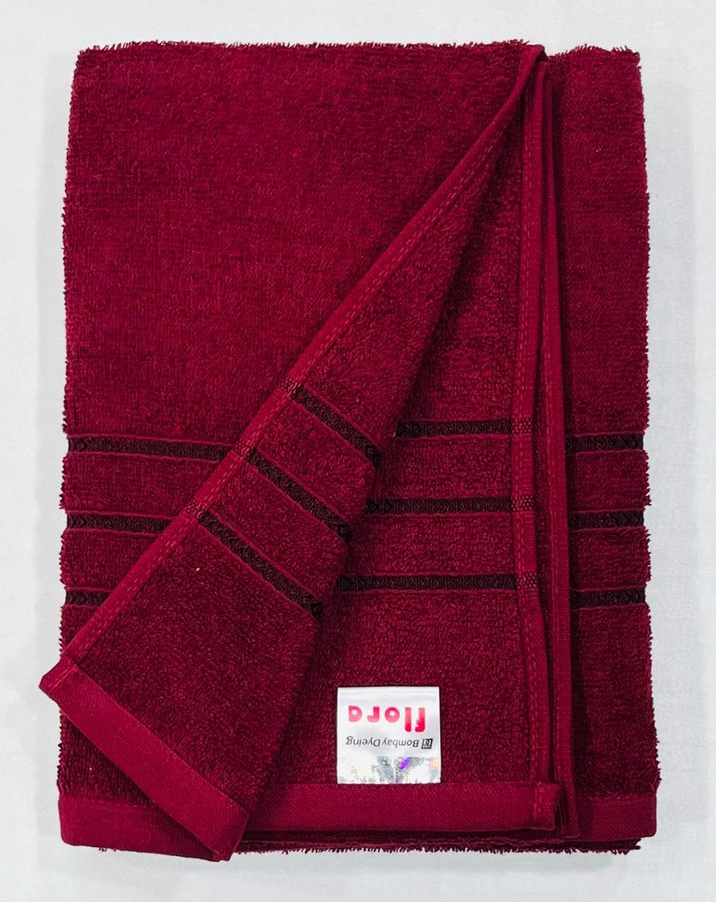 Bombay Dyeing Flora Small Size Bath Towel 500 Gsm - Mehroon