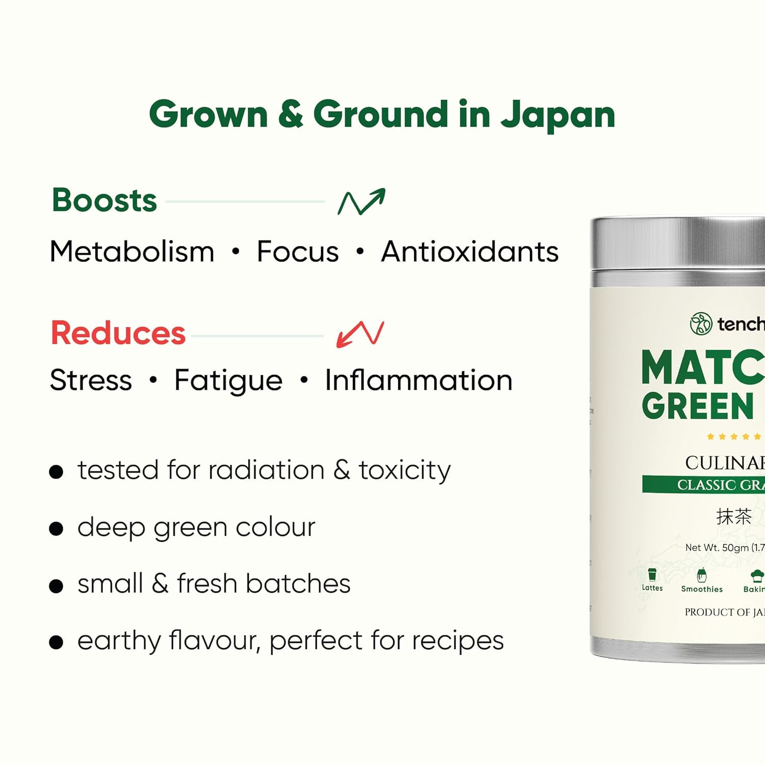 Tencha Culinary Classic Grade Matcha Green Tea - Pack Of 2 X 50gm, 1.7 Ounce Each | Japanese Matcha Green Tea Powder - No Artificial Sweeteners | Low Caffeine, Vegan Friendly
