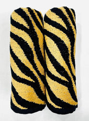 Bombay Dyeing Velour Tiger Printed 100% Cotton Super Soft Hand Towels 300 Gsm (Beige) - 2 Pcs