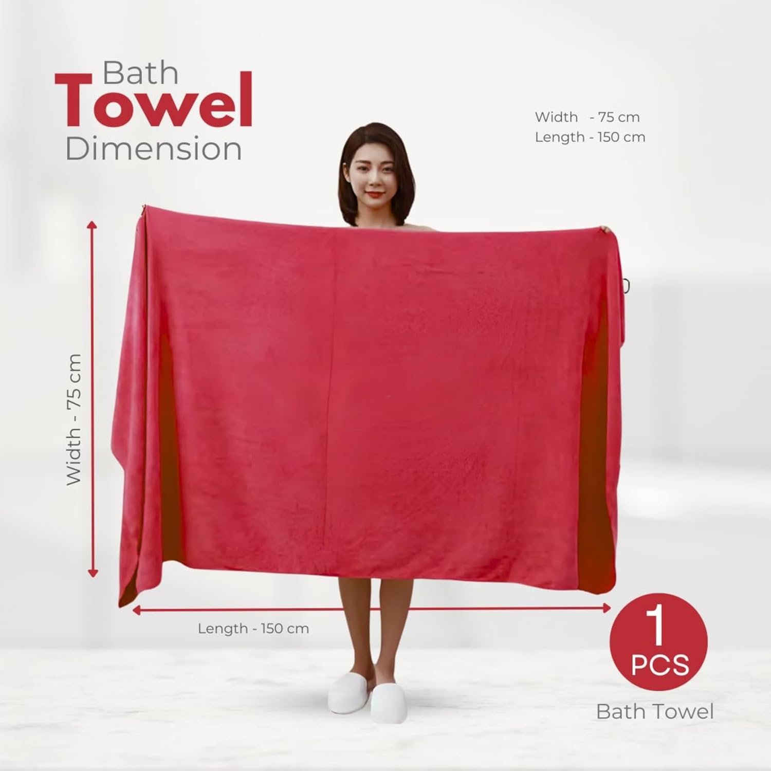 Black Gold The Finer Touch Premium Microfiber Bath Towel 1800 Gsm | Ultra Soft & Absorbent Quick Dry Towel Lightweight Microfiber Bath Towel (Maroon) - Pack Of 4