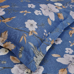 Bedsheet King Size 100% Pure Cotton Floral Sheet With 2 Pillow Covers | 108 X 108 Inches, Blue & White | Perfect For Gifting On Weddings, Housewarmings, Or Anniversaries