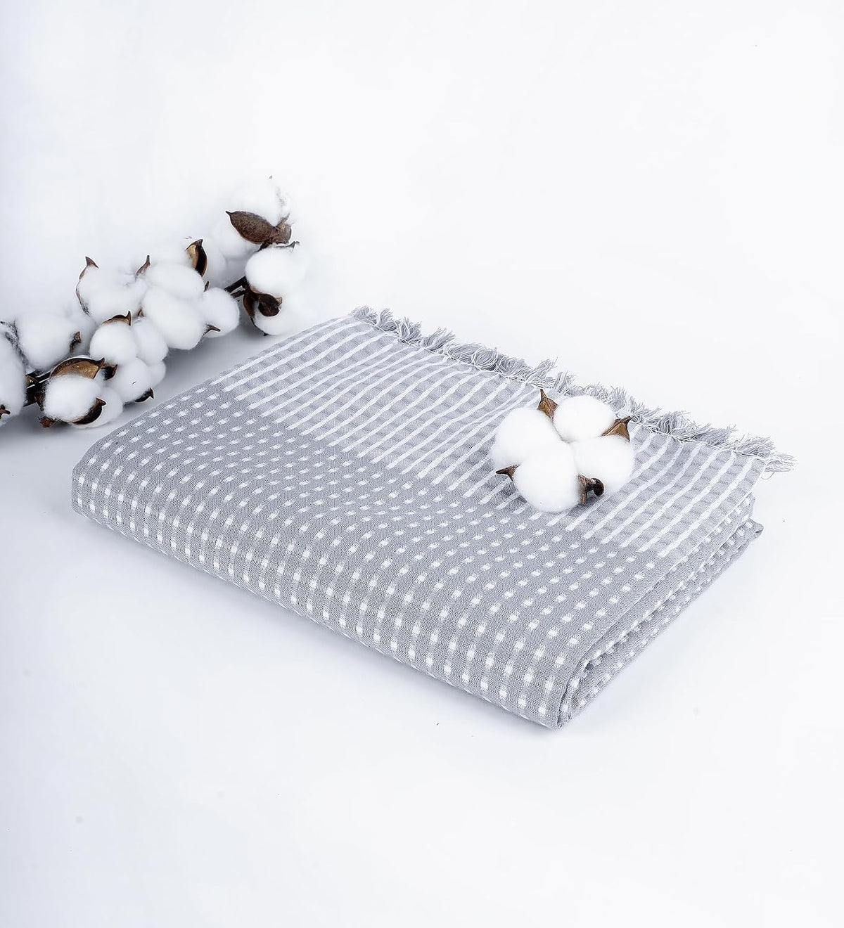 Thirsty Towel Cotton Honey Comb Bath Towel 190 Gsm | Quick Dry Lightweight High Absorbent Travel-Friendly (Steel Grey)
