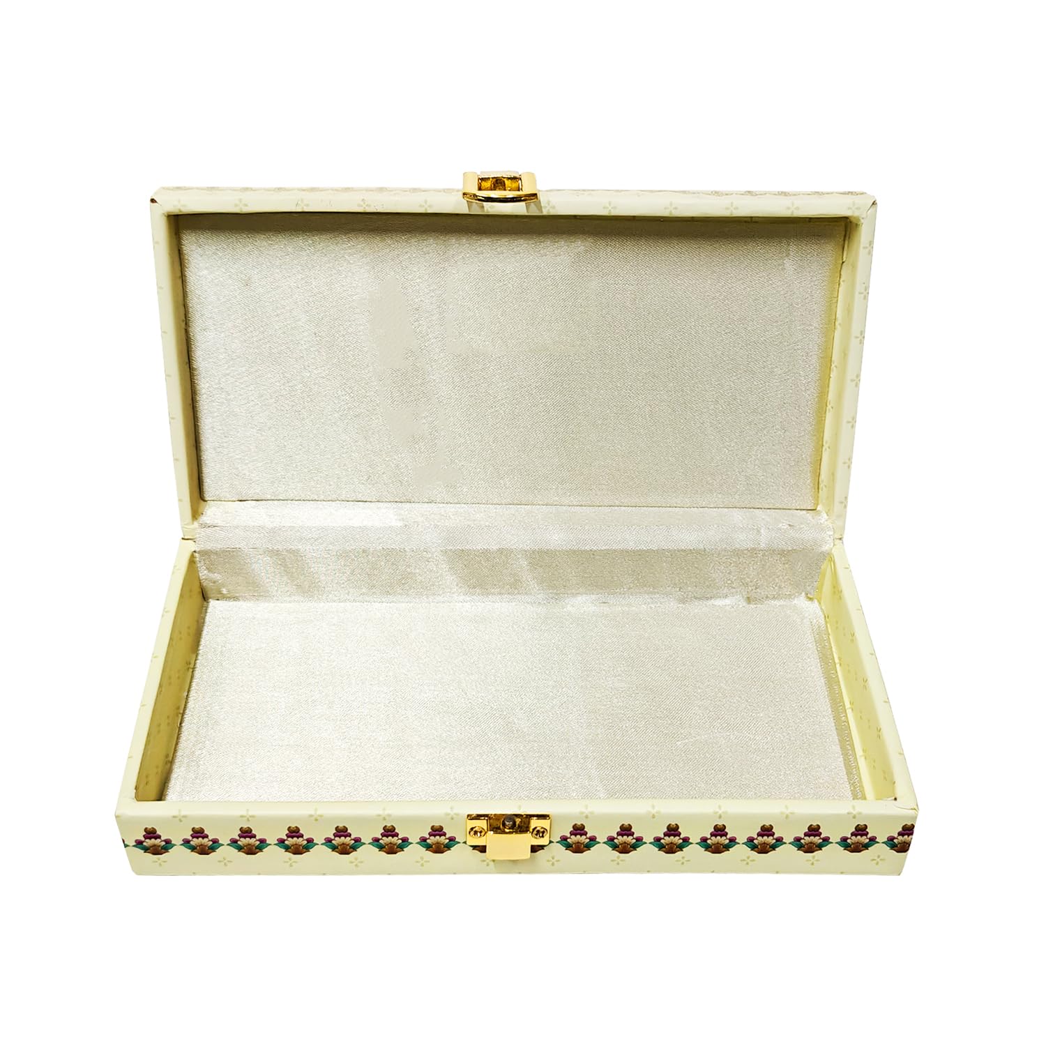 Mandela'S Design Gold Foil Scodix Print Matt Touch Decorative Box, Wedding Fancy Shagun Cash Box, Money Box, Gaddi Box, Style - Multicolor