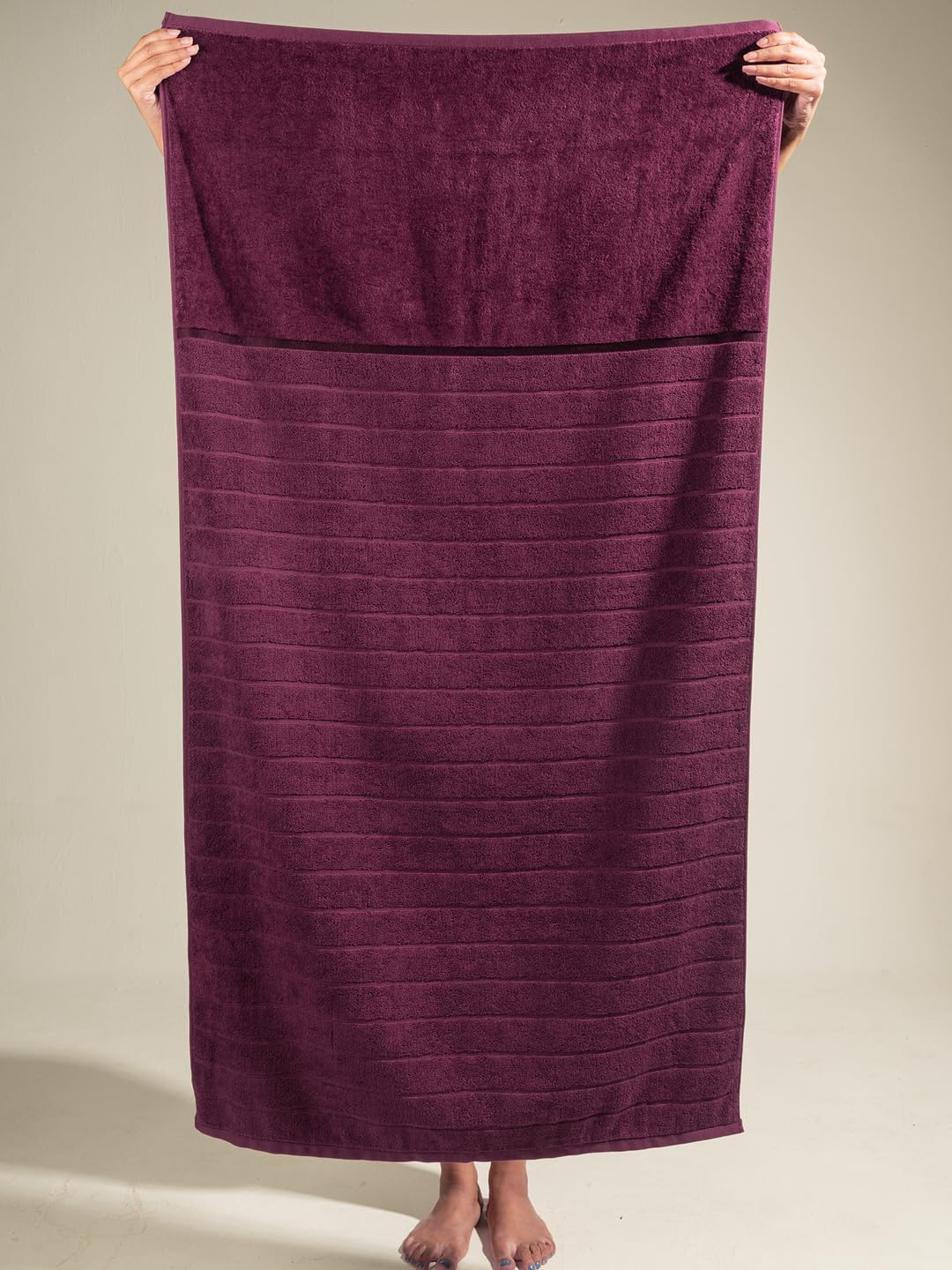 Damensch 100% Cotton Towel 200 Gsm | Super Soft Towels For Bath Large Size, Ultra Absorbent, Quick Dry Towel For Women & Men (Midday Maroon)
