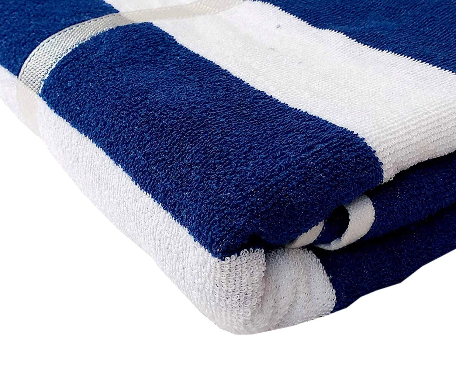 Hanorix 100% Cotton Large Size Bath Towel 900 Gsm | Soft Bath Towel For Men & Women Ultra Absorbent Cotton Towel Soft & Absorbent Towel (Blue line) - Pack Of 2