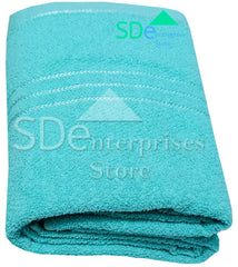 Lush Haven Decor Cotton Bath Towel 500 Gsm | Odour Free Eco-Friendly Antibacterial Super Absorbent & Ultra Supersoft Bath Towel (Sky Blue)