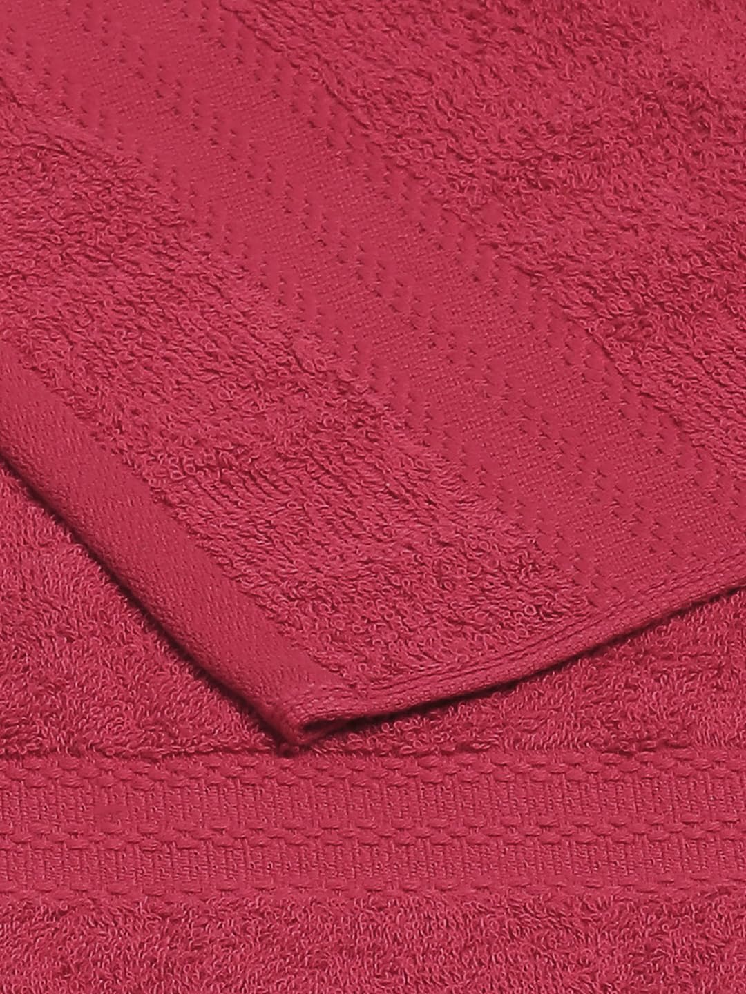 Monte Carlo Solid 2 Bath Towel & 2 Hand Towel 1400 Gsm (Dark Red)