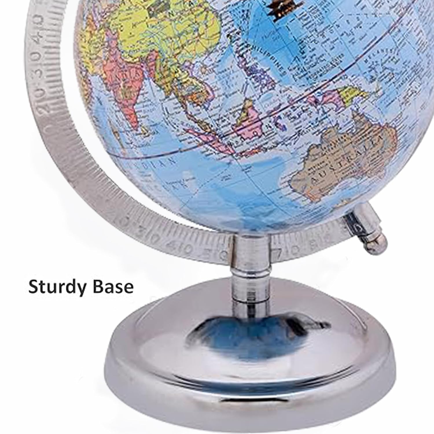 Educational World Globe 5 Inch With Metal Stand, For Kids Learning, Globe For Office Table, For Students, Boys & Girls Birthday Gift, Pack Of 1