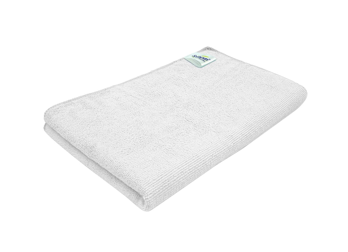 Softspun Microfiber Gym & Sports Sweat Towel 340 Gsm | Ultra Absorbent Lightweight Ultracompact Quick Drying For Working Out, Camping Hiking Travel Men & Women (White)