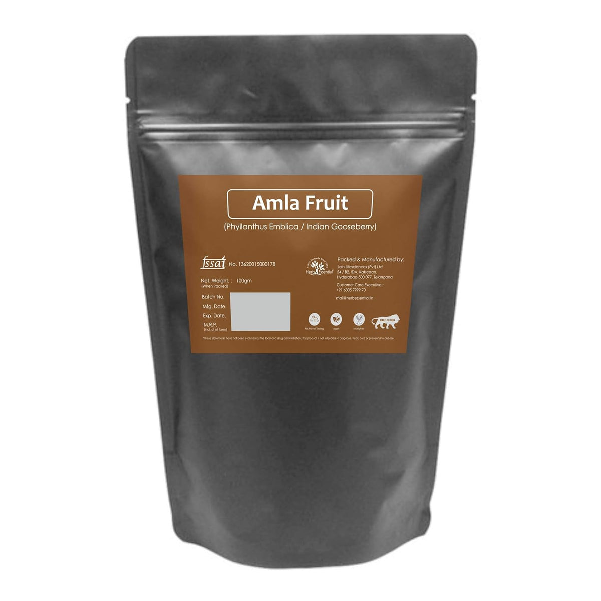Herb Essential Dry Amla, Gooseberry For Hair And Skin Care, Reduce Acne And Other Skin Problems | 100gm 0.2lbs
