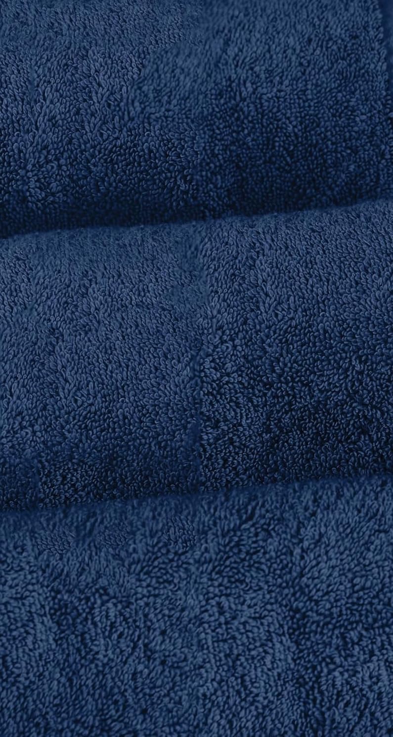 Tiqh 100% Organic Cotton Bath Towel 600 Gsm | Highly Absorbent & Quick Dry Extra Large Bath & Beach Jumbo Bath Sheet Oversized Bath Towel Extra Large (Navy Blue)