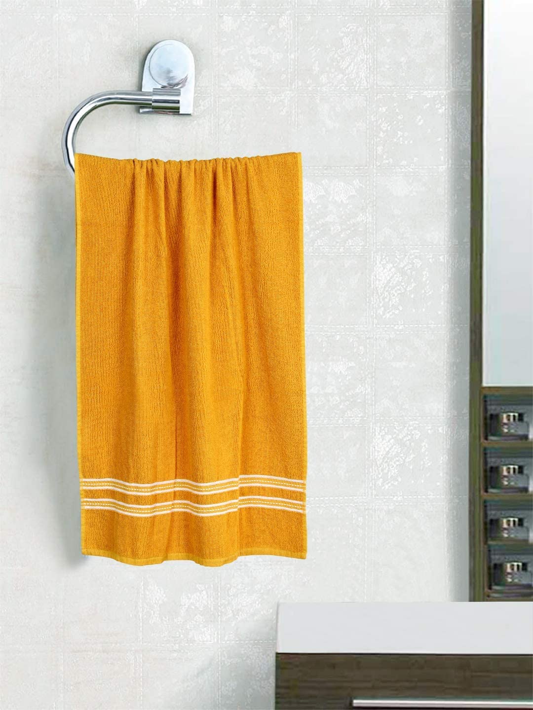 Dream Shades Cotton Soft Bath Towel 500 Gsm | Ultra Soft, Absorbent & Quick Dry Towel For Bath, Beach, Pool, Travel & Spa Bath Towel (Yellow)