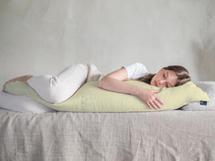 Soft Microfiber Hug Pillow For Sleeping, Full Body Pillow, Cream - 18 X 54 Inch | Long Pillow For Bed, Pregnancy Soft Pillow For Sleeping, Large Pillow, Neck Support, Multipurpose Use