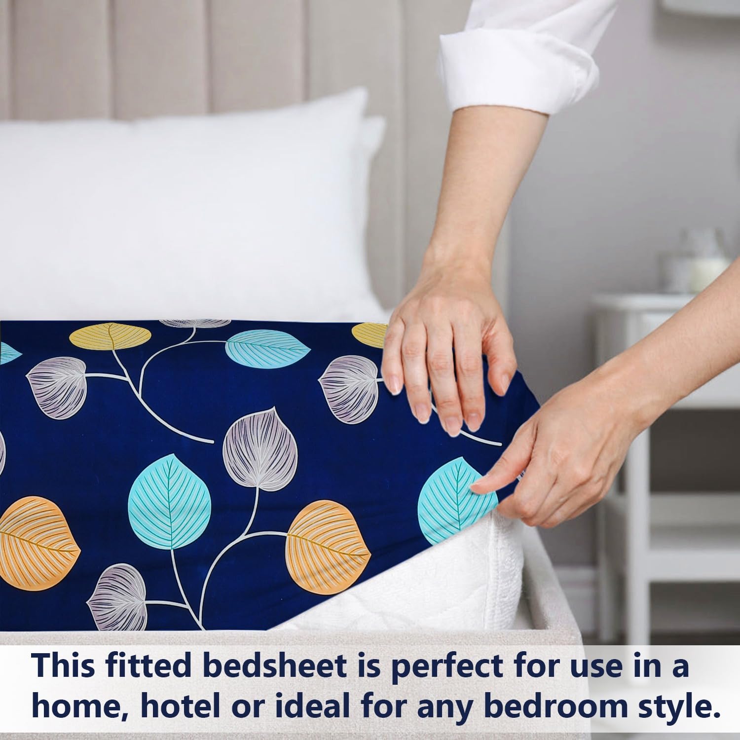Microfiber All Round Elastic Fitted Bedsheets For King Size Bed With 2 Pillow Covers | 72X68+ 6 Inches, Mint Green - Breathable & Long Lasting Bedsheet
