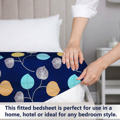 Microfiber All Round Elastic Fitted Bedsheets For King Size Bed With 2 Pillow Covers | 72X68+ 6 Inches, Mint Green - Breathable & Long Lasting Bedsheet