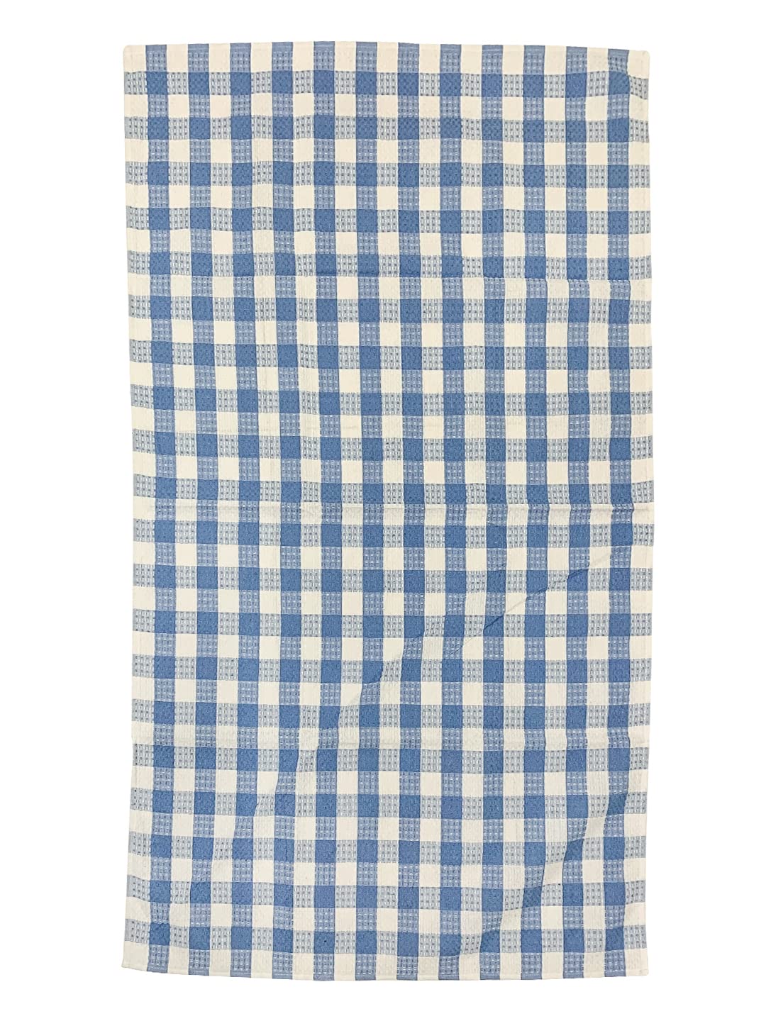 Athom Living Premium Cotton Light Weight Quick-Dry High Absorbent Cotton Bath Towel 250 Gsm, (Blue Checks)