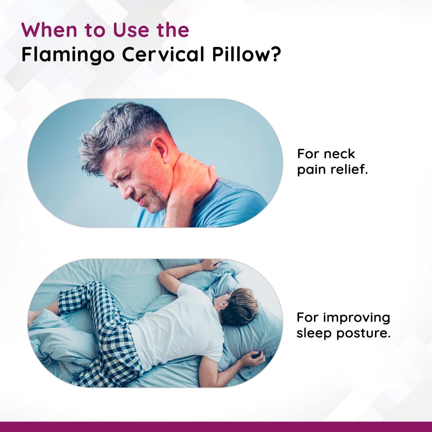 Orthopedic Cervical Pillow, Spondylitis Neck Pain Relief, Anti Snoring Sleeping, Cream Slik | Regular Pillow, Adjustable, Neck Brace Extra Support Relieves Pain & Pressure In Spine, Soft Pillow
