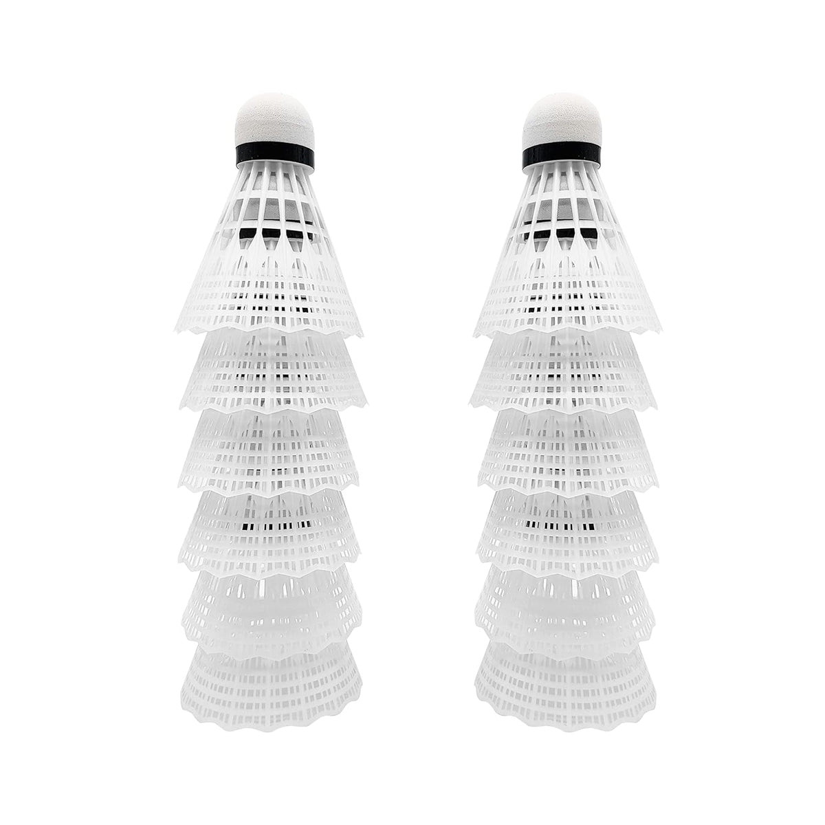 Taktzeit Badminton Nylon Shuttlecocks Birdies For Training And Backyard Family Game | White , Pack Of 12