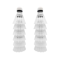 Taktzeit Badminton Nylon Shuttlecocks Birdies For Training And Backyard Family Game | White , Pack Of 12