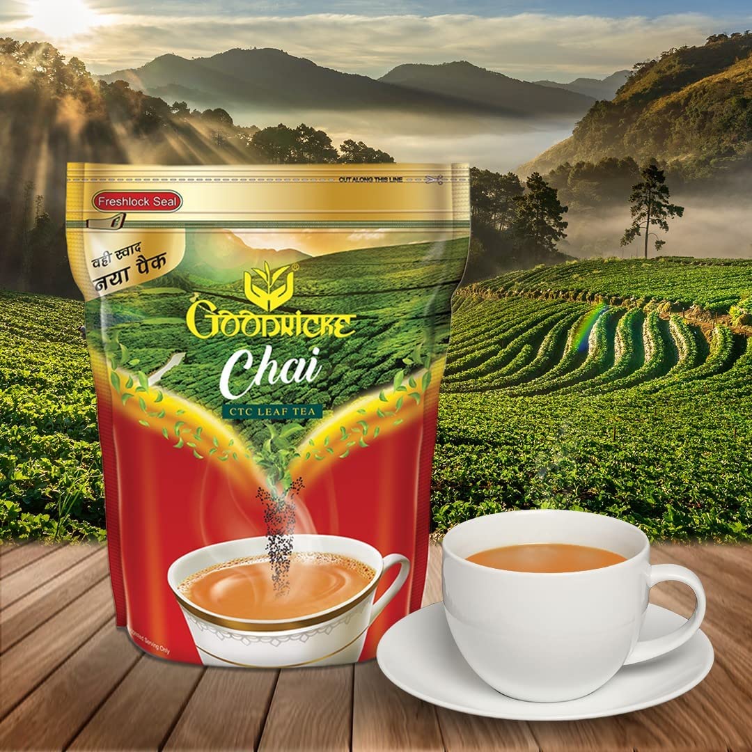 Goodricke Assam CTC Leaf Tea - 250gm, 8.8 Ounce | 100% Pure & Natural Loose Leaves Tea - Premium Whole Leaf CTC Tea | Kadak Chai Patti - Richer Taste & Sweet Lasting Aftertaste, Low Caffeine