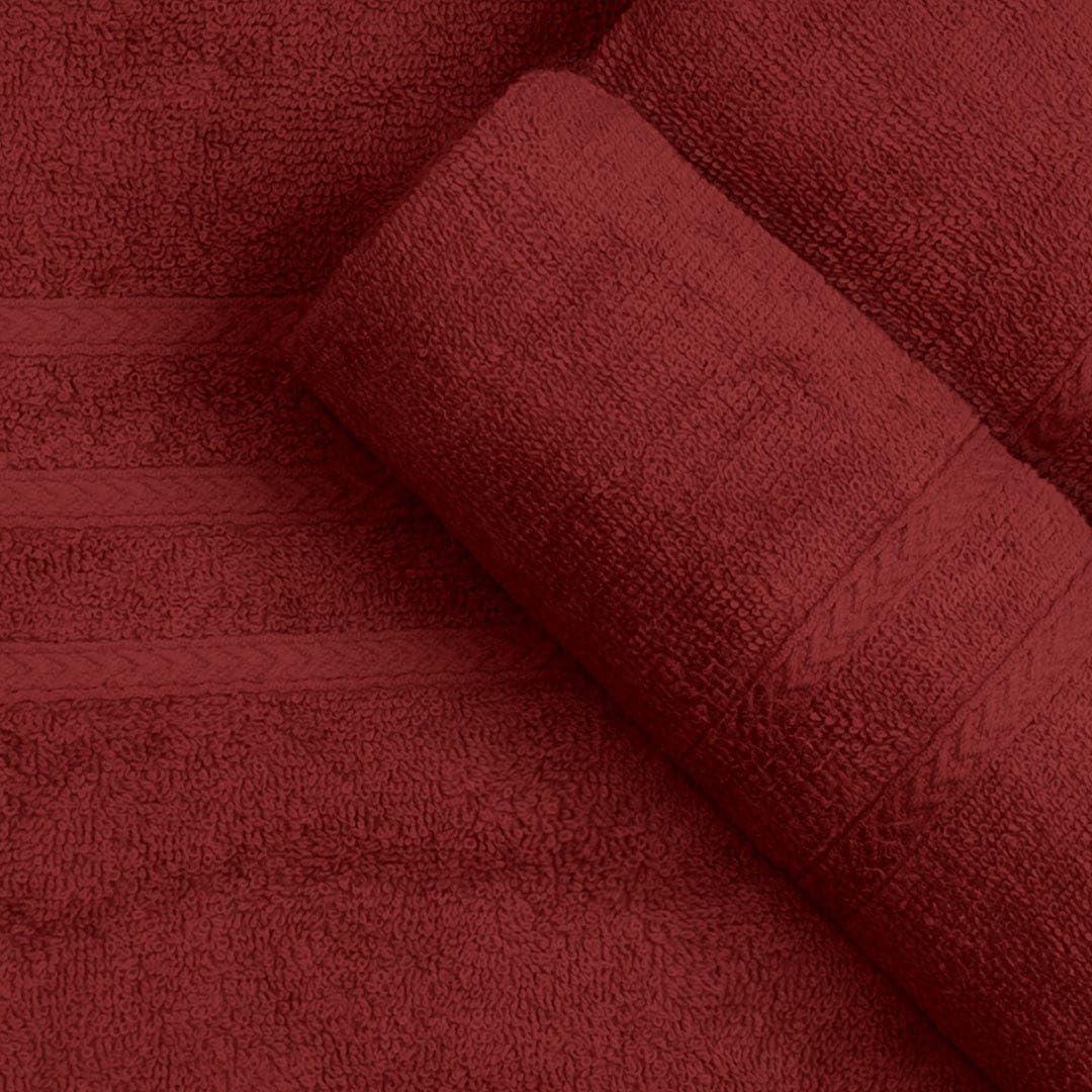 Troveo Super Soft Cotton Hand Towels 400 Gsm | Super Absorbent Multipurpose Hand Towel For Home Gym Workout Traveling Running & Kitchen (Red) - Pack Of 2